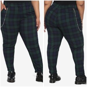 Hot Topic~Blue & Green Plaid Pants Plus Size 1